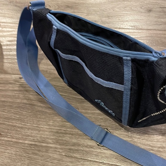 EUC Roots Crossbody Crescent Shape Hobo Bag Purse Blue - Picture 9 of 10